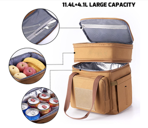 Tactical Lunch Box for Men,Expandable Insulated Lunch Bag,Leakproof Lunch Cooler Bag Durable Thermal Lunch Tote for Adults Work - Product Image 5