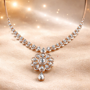 Collar con Colgante de Halo de Diamantes Triples con Certificación IGI, Chapado en Oro de 14K, Joyería Fina y Delicada para Mujer, Aniversario - Product Image 5