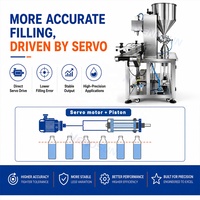 Machine de remplissage automatique de liquides et de pâtes NENOSUN à piston servo, pompe doseuse volumétrique pour sauces, sauces piquantes, confitures, beurre de cacahuète, ketchup