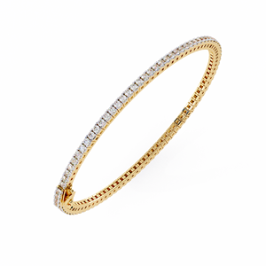 Pulsera de tenis clásica con diamantes cultivados en laboratorio, certificados IGI, de oro macizo de 14k, corte brillante redondo, joyería fina para mujer - Product Image 3