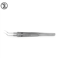 Forceps de Capsulorhexis Kraff Utrata en Acier Inoxydable Professionnel de Haute Qualité avec Lignes Laser et Poignée Ronde, Usage Unique