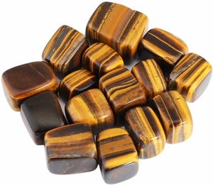 Venta al por mayor de piedras caídas de ojo de tigre dorado 15-30mm cristales curativos a granel para protección, Reiki, manualidades y decoración - Product Image 6