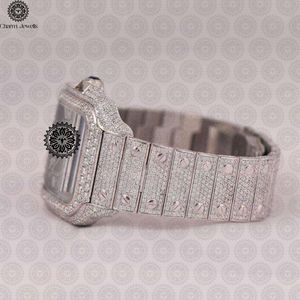 Montre de Luxe Charm Jewels en Acier Inoxydable, Mouvement Mécanique, Cadran 38mm, Bracelet 20mm, Étanchéité 10 ATM, Date Automatique, Haute Qualité - Product Image 3