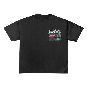 เสื้อยืดทรงบ็อกซี่ผ้าเฟรนช์เทอร์รี่สำหรับผู้ชาย ตัดเย็บอย่างดี เนื้อผ้าหนา 300 GSM แบบครอปพิมพ์ลาย DTG ตามสั่ง ทรงโอเวอร์ไซส์ ผ้าฝ้าย 100% ขอบดิบ - Product Image 2