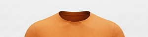 Camiseta de Punto de Manga Corta con Cuello Redondo para Hombre, Color Naranja, Corte Regular, Estilo Casual, 100% Algodón Jersey - Product Image 4