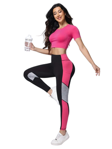 Ensemble de yoga haut de gamme, tenue de sport sans couture de haute qualité, respirante et extensible, vêtements de sport pour femmes, vente en gros - Product Image 5