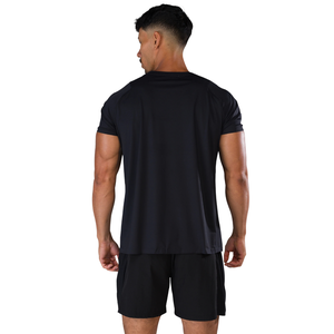 Chemise à manches courtes noire pour homme Proflex, confortable, de qualité supérieure, pour la salle de sport, vêtements tactiques, tendance, décontractée, vente en gros - Product Image 3