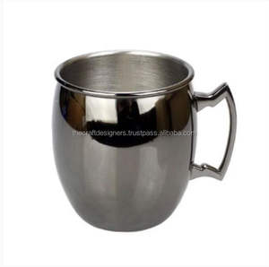 แก้วมอสโกมิวล์ทำจากทองแดงอย่างดีเยี่ยมนำกลับมาใช้ใหม่ได้สำหรับเบียร์วอดก้าแชมเปญปรับแต่งโลโก้ได้ - Product Image 1