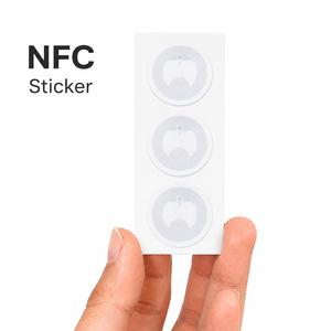 Etiqueta Adhesiva Redonda Blanca NFC con Respaldo Autoadhesivo, Etiqueta Inteligente RFID NTAG2x3 - Product Image 1