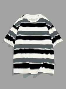 Nouveau T-shirt Homme Tendance à Épaules Tombantes Qualité Supérieure Personnalisé Unique 100% Coton Confortable Col Rond Manches Courtes - Product Image 6