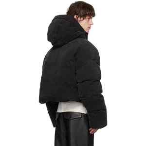 เสื้อแจ็คเก็ตพัฟเฟอร์คุณภาพสูงสำหรับผู้ชาย แบบ OEM สั่งทำพิเศษ บุด้วยขนเป็ด มีฮู้ด ปลายแขนถักแบบริบ ระบายอากาศได้ดี แห้งเร็ว - Product Image 4