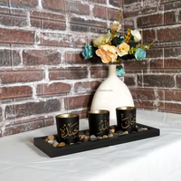 Porte-bougies et lanternes décoratifs en métal avec texte personnalisé pour la décoration de la maison au Ramadan, l'Aïd, Noël et Pâques - Faits à la main