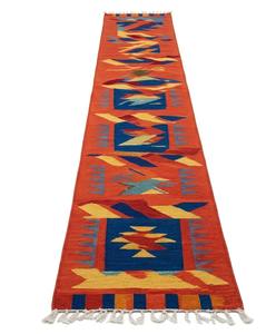 Alfombra de Pasillo Geométrica Moderna Hecha a Mano, Antideslizante, Acolchada, Ecológica, Resistente a las Manchas, Reversible, Tejida, Plana, para Picnic y Hogar - Product Image 2