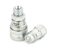 Raccord hydraulique à connexion rapide avec surface moletée hexagonale, filetage externe, durable, pour transfert de fluides industriels