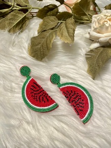 Pendientes de Limón Hechos a Mano al por Mayor, Pendientes Colgantes con Cuentas de Frutas para Mujeres y Niñas, Joyería de Moda de Verano - Product Image 4