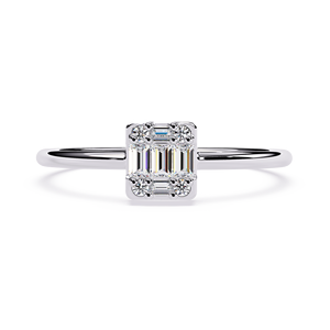Bague de fiançailles Loista Jewels avec diamant de laboratoire certifié IGI, bague pavée en or avec diamant de laboratoire pour femme, bijoux fins - Product Image 1