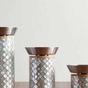 Ensemble brûleur d'huiles aromatiques en nacre, diffuseur de parfum décoratif, brûleur de cire parfumée - Product Image 2
