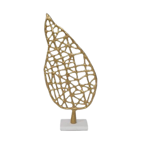 Metal <b>Decorative</b> Objects Sculptures Gold Finished Abstract <b>Table</b> Top Sculpture Aluminum Casted <b>Decorative</b> Object - Product Image 2