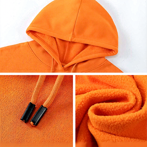 เสื้อสเวตเชิ้ตมีฮู้ดสีเทาสำหรับผู้ชาย ทรงปกติ ผ้าฟลีซ สีพื้น ลำลอง มีกระเป๋าหน้า ใส่ได้ในฤดูใบไม้ร่วง ปี 2027 - Product Image 4