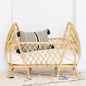 Berceau en rotin naturel pour enfant, prix compétitif, lit bébé, berceaux, lit de bébé en rotin - Product Image 2
