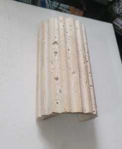 Modern Rectangle Concrete Wall Sconce <b>Socket</b> Wall Shelf Fluted Finish Nature Theme Ambient <b>Light</b> for Bedroom Living Room - Product Image 3