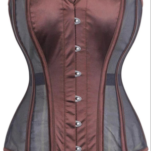 คอร์เซ็ตของผู้หญิงวินเทจชุดกระชับสัดส่วนเซ็กซี่แบบโอเวอร์บัสเทจคอร์เซ็ทผ้าบอร์เคดระบายอากาศทันสมัยสำหรับขนาดใหญ่พิเศษ - Product Image 1