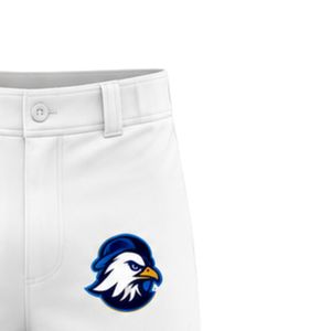 Pantalones de Béisbol Blancos con Número 10 Azul Rey y Logotipo de Águila Bordado en la Parte Delantera, Corte Ajustado para Hombre Adulto, Todas las Temporadas - Product Image 6