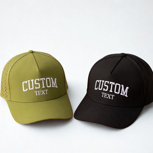 Custom Logo 6 Panel Snapback <b>Cap</b> Black Perforated Side Embroidered Logo Adjustable Baseball <b>Hat</b> for Casual Outdoor Wear - Product Image 3