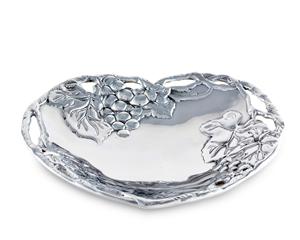 Modern Decorative Lacquered Silver Aluminium Grape Heart Coupe Mint and Candy Serving Tray Household Customized - Product Image 2