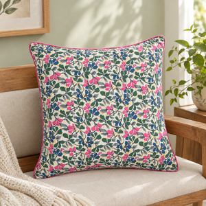 Ridhi Western Floral Printed 100% Cotton <b>Throw</b> Pillow Cover <b>for</b> Home Decor Eco-Friendly Removable & Washable Thanksgiving - Product Image 1