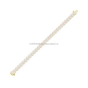 Pulsera de diamantes vintage para mujer en oro amarillo, rosa y blanco – Corte de corazón, con forma de corazón, para bodas y ocasiones especiales - Product Image 4