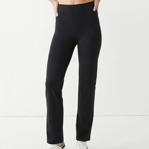 Leggings de yoga de cintura alta al por mayor para mujer, estilo callejero, pantalones acampanados, ropa de gimnasio para mujer, leggings de yoga ajustados con corte acampanado - Product Image 1