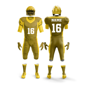 Uniforme de football américain vierge personnalisable par sublimation, durable, double couche, avec empiècements en mesh aux épaules, pour entraînement et match, fabrication OEM - Product Image 3