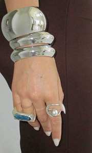 Nouveau bracelet jonc vintage coloré en résine pour femme, bracelet en acrylique, bijoux fantaisie, jonc en plastique de bonne qualité pour filles - Product Image 4