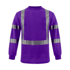 Vêtements de travail en polyester personnalisés avec logo, classe 3, type R, manches longues, haute visibilité, réfléchissants, imperméables, avec éclairage LED, couleur personnalisée - Product Image 4
