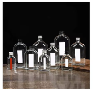 50ml 100ml <b>200ml</b> 250ml 350ml 500ml Flat Empty Clear Cork-Sealed Glass Liquor <b>Bottles</b> Labels for Whisky Rum Tequila Vodka Wine - Product Image 5