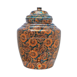 Réservoir distributeur d'eau en cuivre Offre Spéciale de la meilleure qualité avec un design imprimé floral classique Taille et forme personnalisées Distributeur d'eau - Product Image 4
