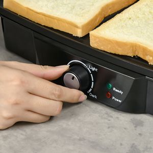 4-fettine in acciaio inox pinze Sandwich antiaderente doppia chiusura coperchi 180 gradi gocciolamento elettrico griglie griglie - Product Image 5