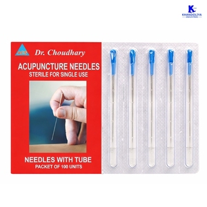 Aiguilles d'acupuncture K-Star KN75 avec tube guide, paquet de 100 pièces, aiguilles jetables stériles 0,25x75 mm - Product Image 2