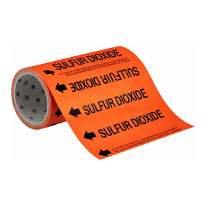 Marqueur de tuyau flexible au dioxyde de soufre Brady, rouleau de 8 po x 30 pi pour l'identification industrielle - Product Image 3