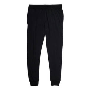 Ensemble de survêtement noir pour homme, col rond, manches longues, couleur unie, coton, vêtements décontractés, automne, coupe régulière, poches latérales, taille élastique - Product Image 3
