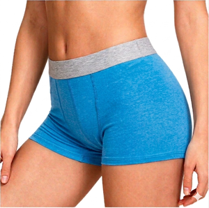 Womens <b>Boyshort</b> <b>Underwear</b> Soft Stretch Cotton Panties Breathable Full Coverage Comfortable Mid Rise Elastic Waist OEM Wholesale - Product Image 1