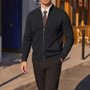 Pull cardigan à manches longues pour homme, pull en tricot, pull zippé pour homme, vêtements d'hiver - Product Image 6