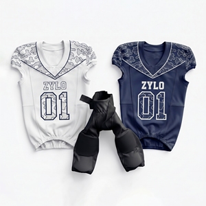 Nouvel ensemble d'uniformes de football américain sublimés camouflage marine pour jeunes et adultes - Product Image 1