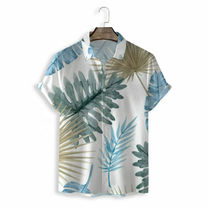 Summer Casual <b>Beach</b> <b>Men's</b> Button-Up <b>Shirt</b> Custom Short Sleeve Anti-Wrinkle Breathable Poplin Tropical Floral Hawaiian <b>Shirt</b> - Product Image 4