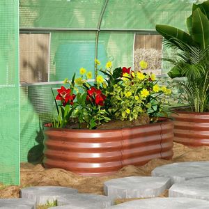Maceta de Metal Galvanizado, Diseño Simple, para Interiores/Exteriores, Jardinera Gigante, Opción para Colgar, Maceta para Plantas - Product Image 2