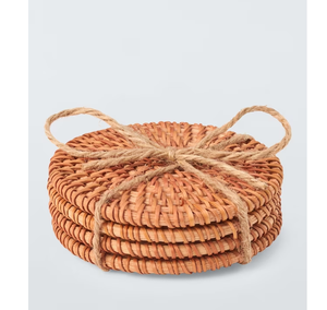 Nouveau design de dessous-de-verre en rotin, 4 pièces, pour protéger les tasses à thé, dessous-de-verre en rotin bohème, meilleur prix - Product Image 2