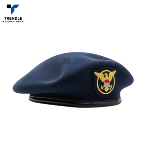 Custom Made Formal Ceremonial Parade Beret <b>Hat</b> with Metal Badge 100% Wool Wholesale Supply - Product Image 3