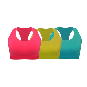 Sujetadores Deportivos Rosa, Amarillo y Verde Azulado, de Alta Sujeción, para Yoga, Ejercicio y Fitness, Ropa Deportiva para Mujer - Product Image 1