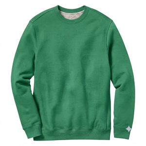 Sweat-shirt à capuche pour homme en molleton épais 100% coton 400g, manches longues, uni, vêtement d'automne, service OEM, col rond, vente en gros GREEN - Product Image 1